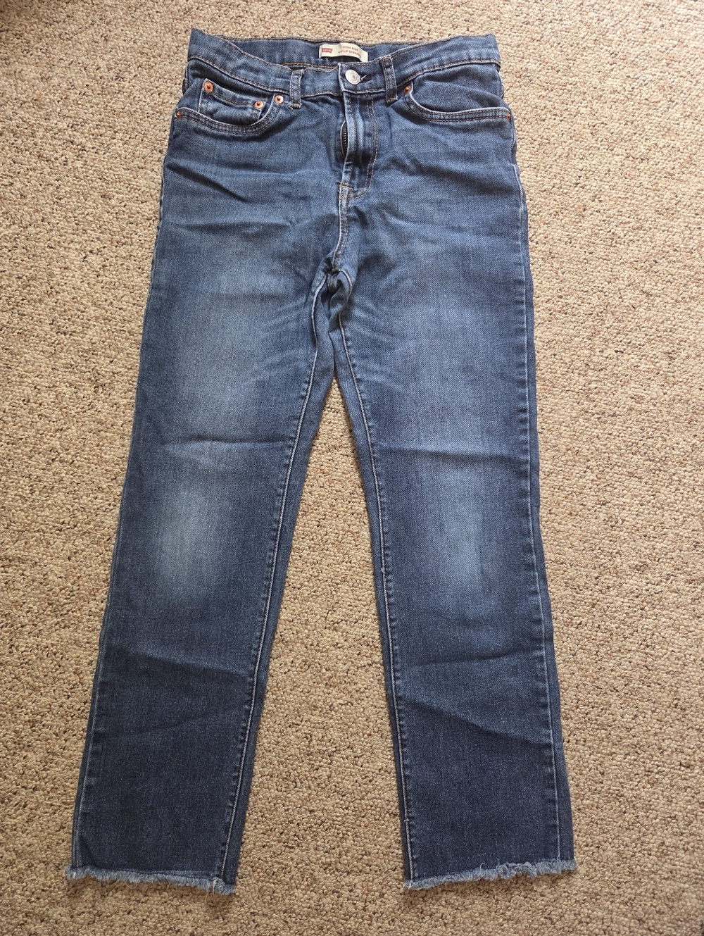 Levi's High Rise Ankle Straight Big Girls Jeans, Size 16, Medium Wash